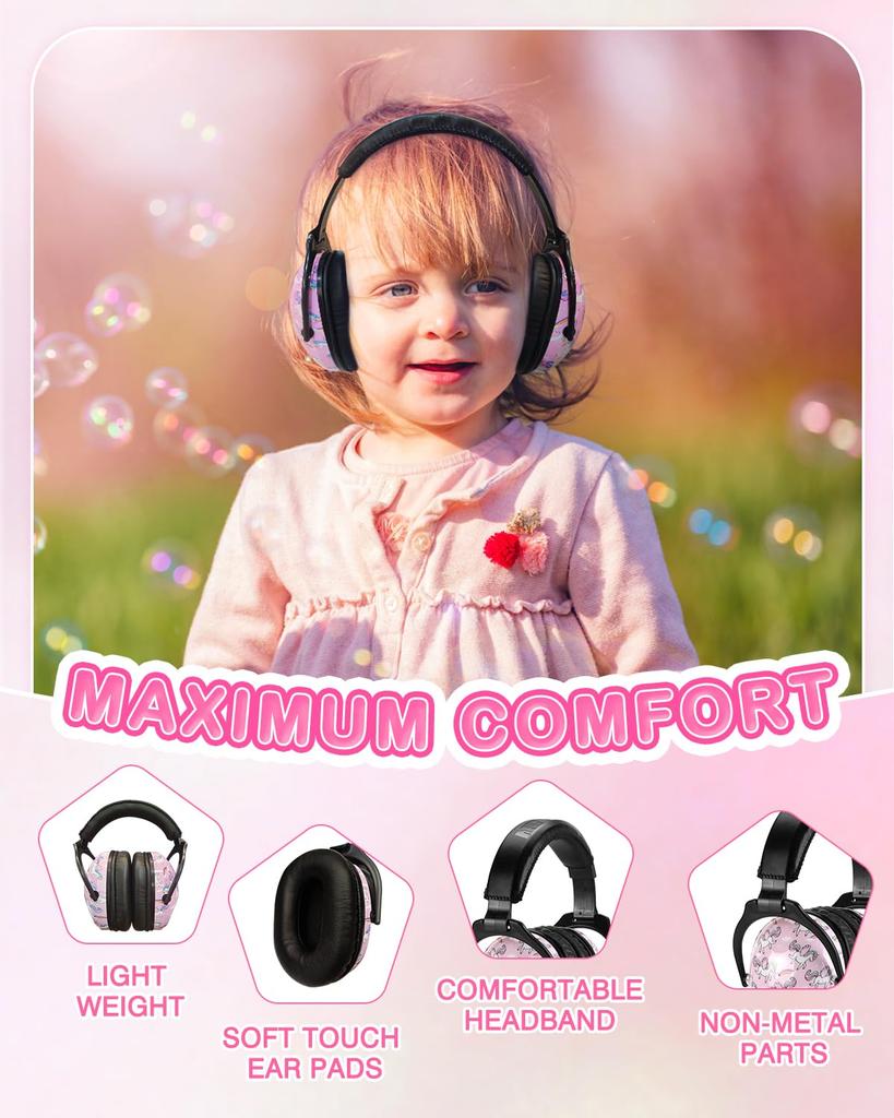 ZOHAN 030 Soundproof Earmuffs for Noise Reduction Rating Earmuff Protectors for Hearing Protection with Adjustable ANSI CE for Hyperacusis Kids,