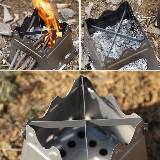 Портативная складная печь из нержавеющей стали для кемпинга и барбекю на открытом воздухе