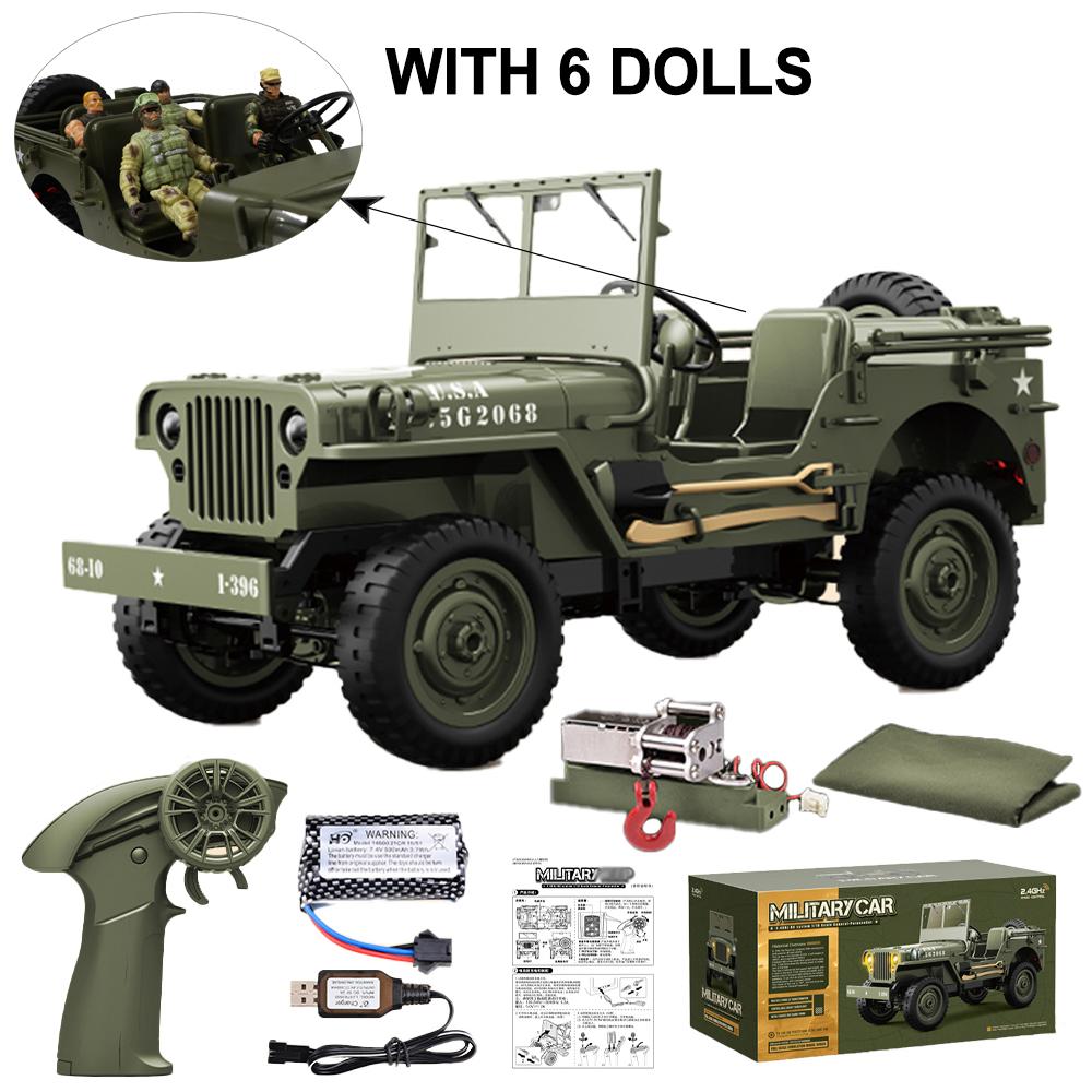 JJRC C8815 4WD Внедорожный Радиоуправляемый Автомобиль RTR Гусеничный 2.4G 1941 Мб Масштабный Willys Jeep Скалолазный Масштаб Военный Грузовик Транспортное Средство Взрослые Дети Игрушка
