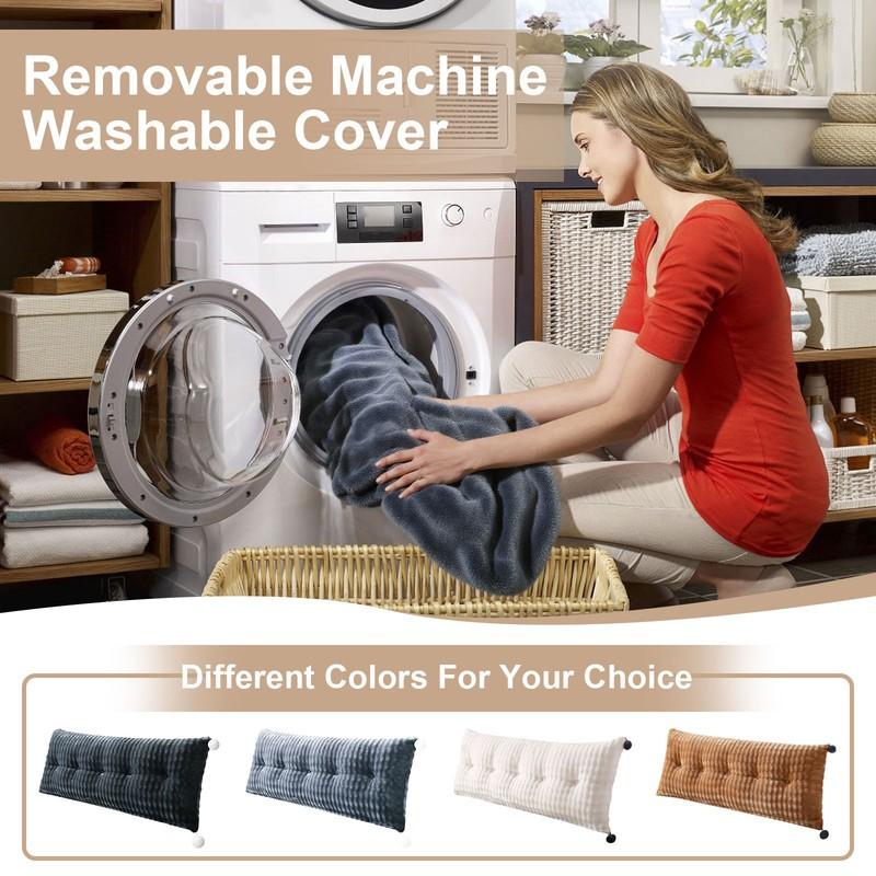 Removable Headboard Reading Cushion, Plush Back Cushion, Wedge Cushion For Bed & Sofa