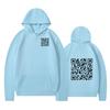 Cross-border hoodies, new printed styles, QR code scans, loose men's and women's hoodies