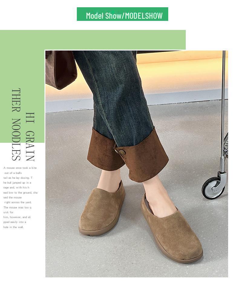 Women's Half-Slippers with Baotou, 2025 New Fashionable and Cute Outdoor Wear for Spring/Autumn.