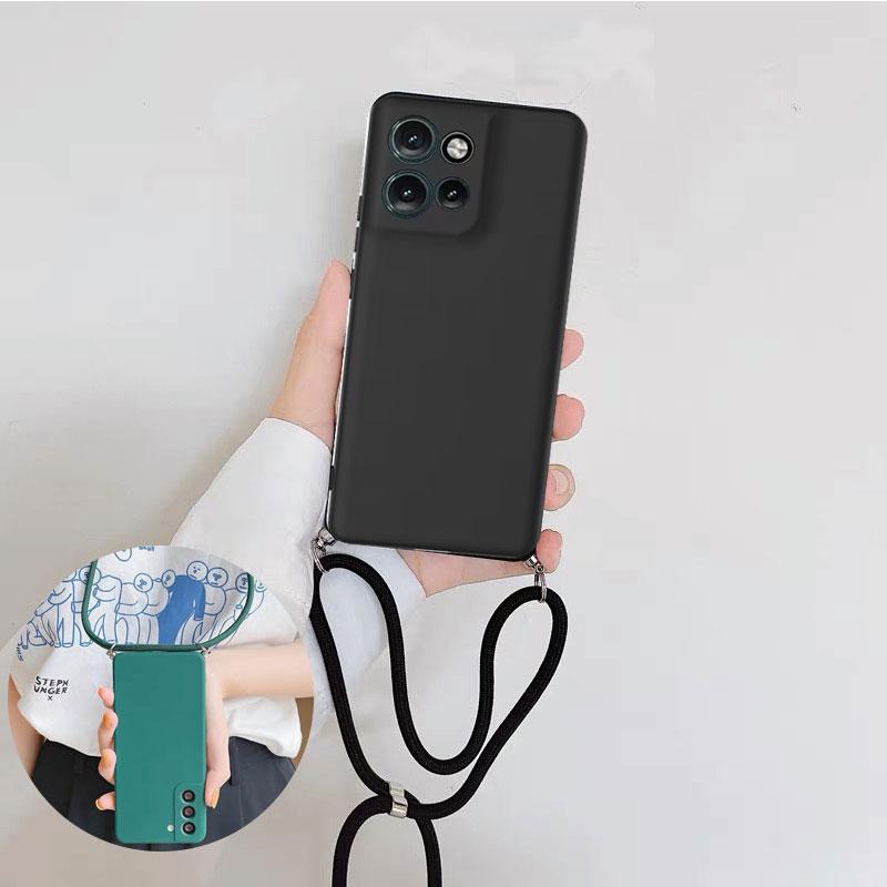 G 96 86 Сумка-чехол на шею с ремешком для Motorola Moto G96 G86 Power G85 G84 G75 G56 Защита камеры Силиконовый мягкий чехол из ТПУ