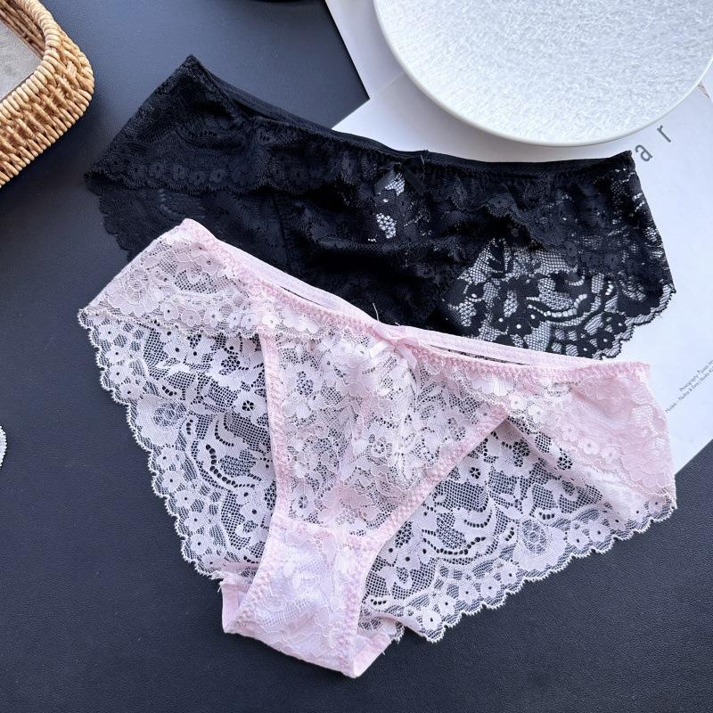 Ladies Spring and Summer Sexy Lace High Split Low Waist Underwear