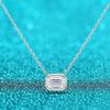 D Color 2ct Emerald Cut Genuine Moissanite Necklace for Women Colorless Luxury Wedding Jewelry 925 Sterling Silver Pendant GRA