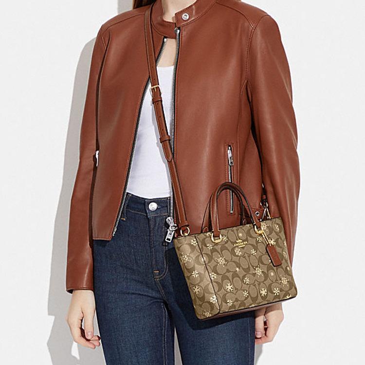 Новая женская сумка через плечо из искусственной кожи COACH Alice, сумка-кроссбоди, сумочка, маленький размер, коричневая, CF378-IMV2X