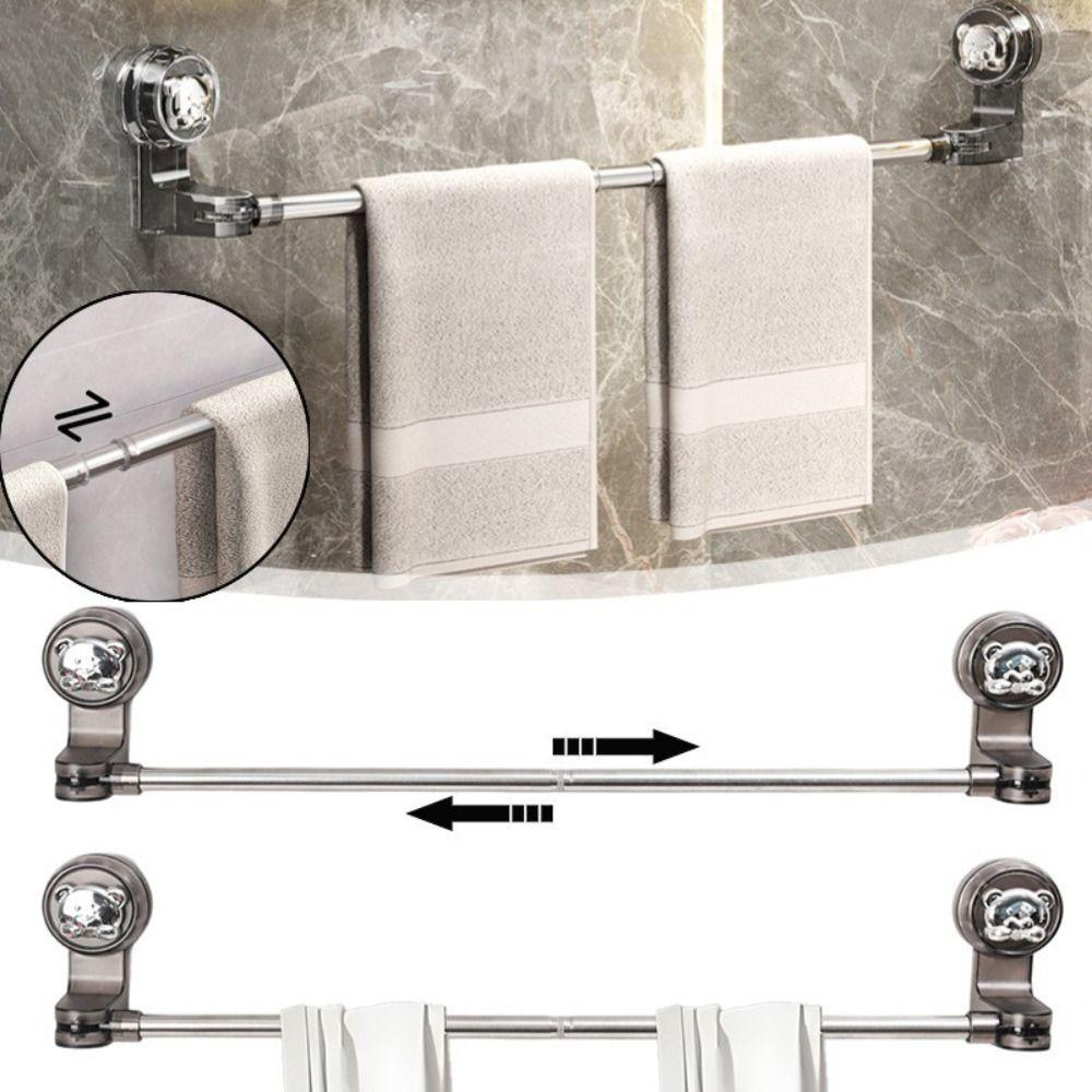 Suction Cup Towel Rack Wall Mounted Clothes Drying Rack Durable Slipper Rack