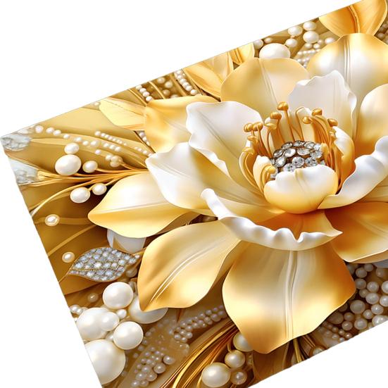 Коврик для пола 3D цветочный узор Нескользящая резиновая основа Впитывающий Быстросохнущий Ковер Ванная Кухня Прачечная