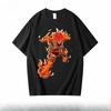 Naruto Trendy Brand Black Childrens Tshirt Summer New Anime Peripheral Printed Parent Child Wear Pure Cotton Fashion Tshirt