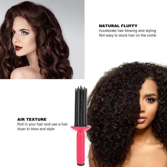 1/2 шт. расческа для завивки волос щетка для объема воздуха пластик предотвращает повреждение волос противоскользящая ручка DIY прическа инструмент для укладки вьющихся волос расческа для завивки волос