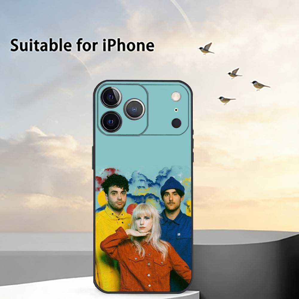 Pop-Punk B-Band Paramore Чехол для телефона iPhone 17, 16, 15, 14, 13, 12, 11 Plus, Pro Max, Другие Мягкий Черный Чехол