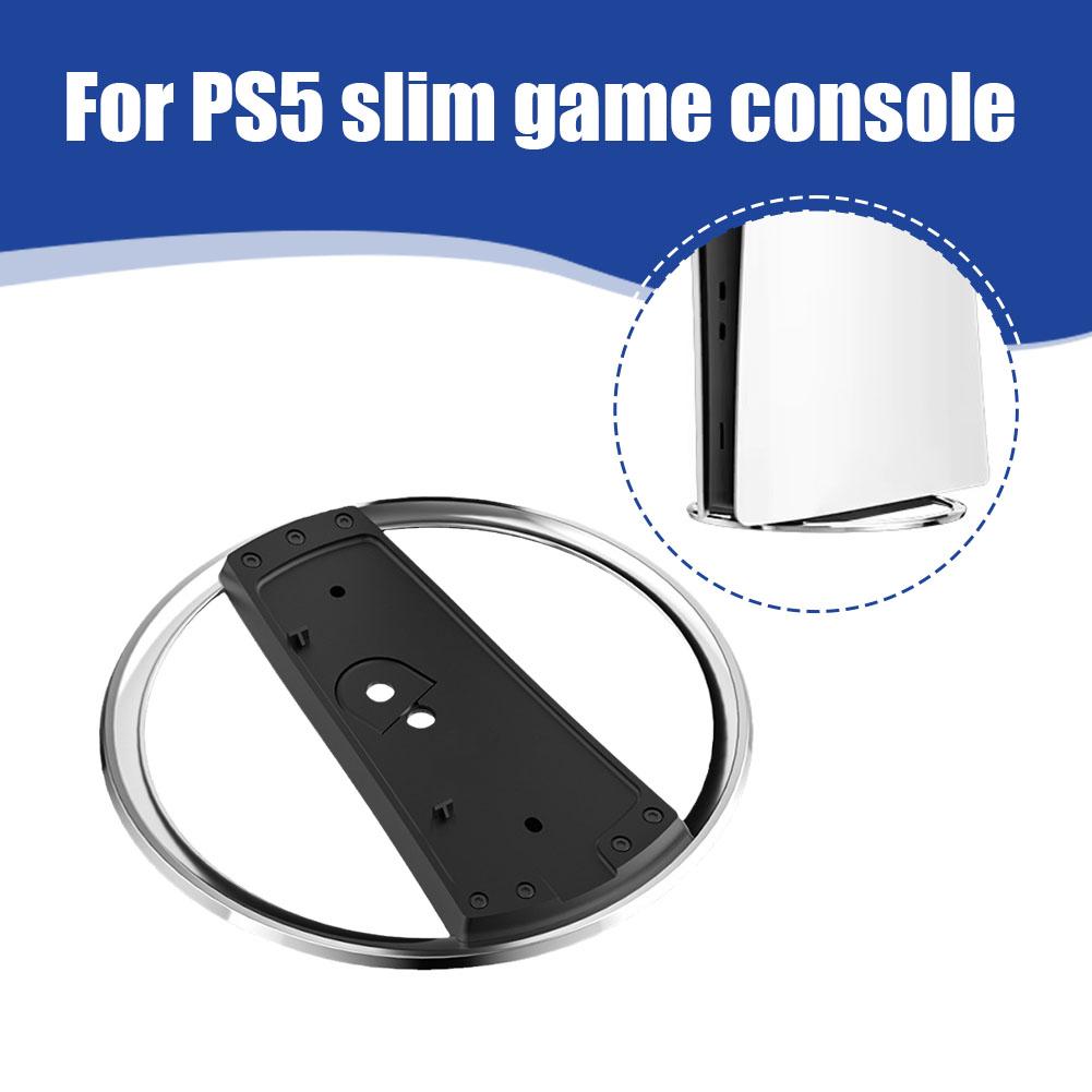 Для PS5 Slim Vertical Stand Black PC Metal Game Console Base Кронштейн для Sony Playstation 5 Slim Disc Digital Edition Аксессуар