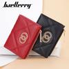 Женский короткий кошелек Baellerry, кошелек с несколькими отделениями для карт, модный бумажник, кошелек на молнии для монет, держатель для карт из ПУ кожи