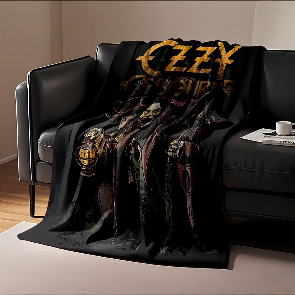 Ozzy Osbourne Gothic Art Blanket for all seasons blanket lunch break throw gift