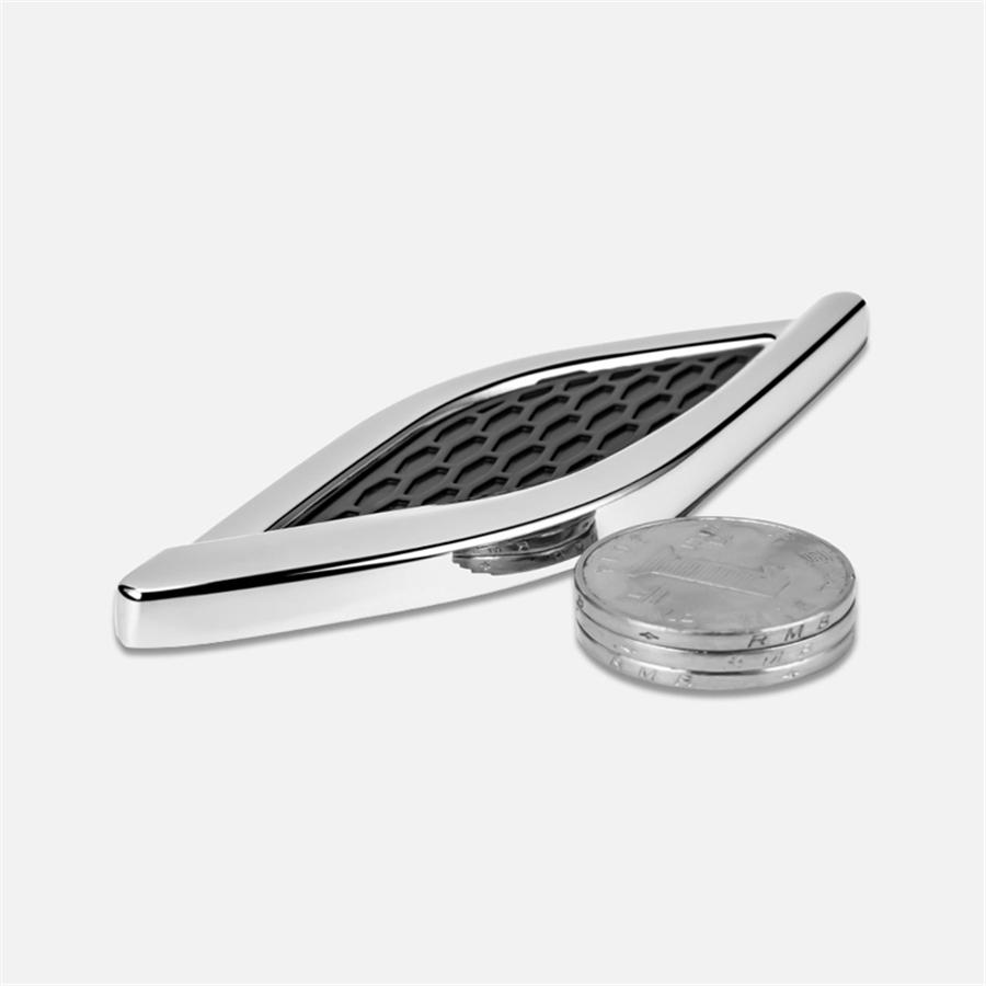 Автостайлинг 3D Акулий жабр Боковое вентиляционное отверстие Декоративная наклейка Металл Хром Тонкая отделка