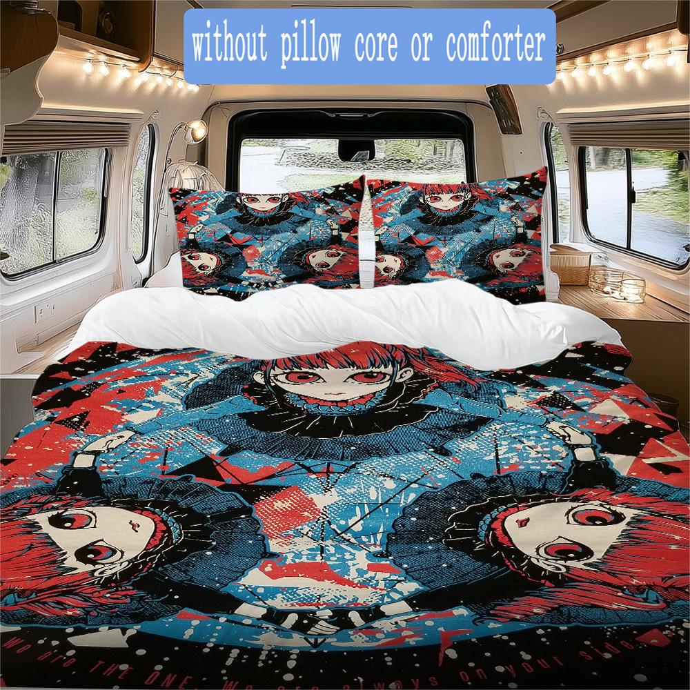 BABYMETAL Pattern Bedding,Quilt Set Quilt Cover Pillowcase Home Birthday Gift (1*duvet cover+2*pillowcase,without core)XSJT0917232