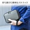 Sanwa Direct Gadget Trip Storage Pouch, Travel/Business Pouch, Black, 200-BAGIN005BK