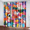 Рождественские украшения занавес 3D мультфильм Санта-Клаус Рождественская елка полиэстер ткань занавес снеговик узор праздничная атмосфера