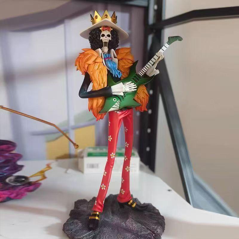 One Piece Brook King of Spades Straw Hat Crew Can be move PVC Anime Battle Figure 13.77Inch/35cm Favorites Table setup Toys Gift