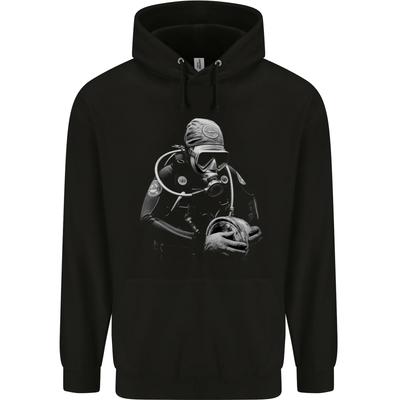 Monochrome Scuba Diving Working Diver Hoodie
