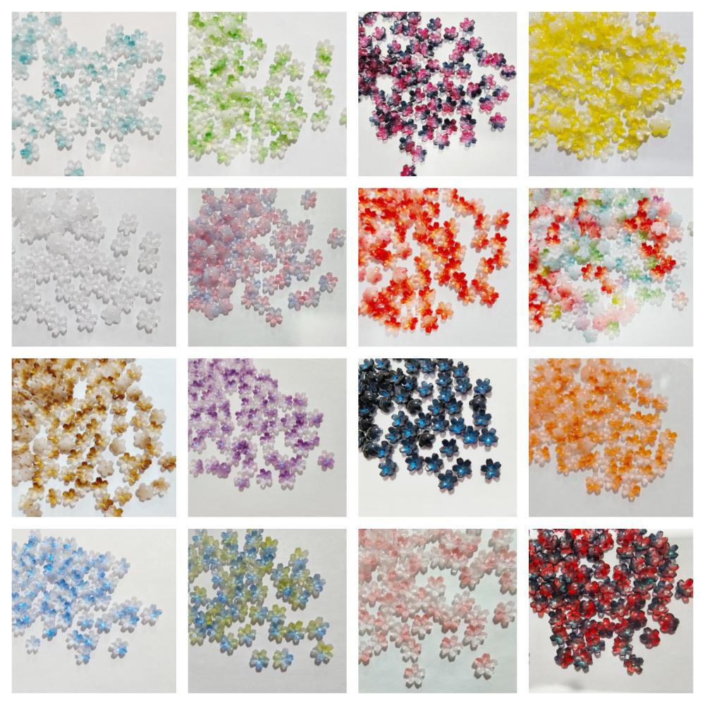 100pcs Transparent Oriental Cherry Beads Gradient Color Jewelry Making Material  DIY Accessories