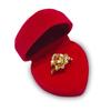 Красная шкатулка для одного кольца Love, шкатулка для подвески, органайзер для колец, ювелирных изделий, подарков, хранения для свадебного предложения, церемонии помолвки