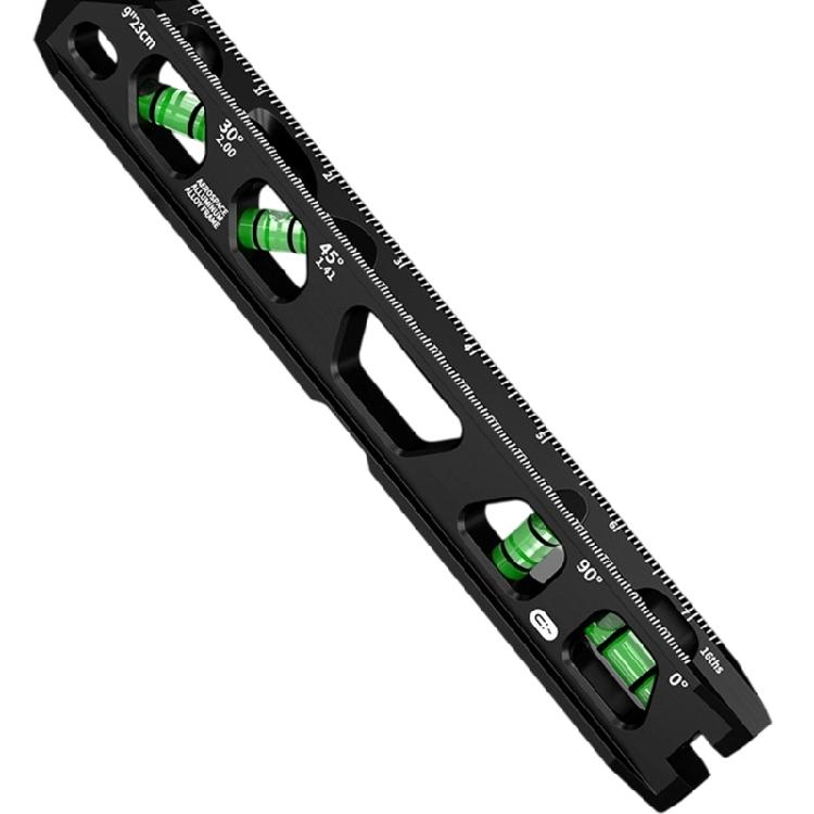 Multipurpose Aluminum Alloy Level Magnetic V Grooved Base 4 Accuracy Vials British Metric Measurement Scale