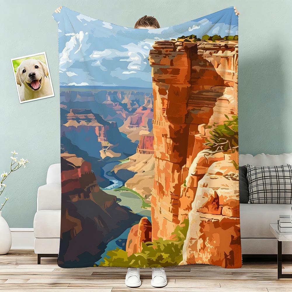 Grand Canyon Throw Lightweight g Flannel Blanket Soft Skinfriendly for Summer Cooling