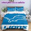 Detroit Lions Pattern Bedding,Quilt Set Quilt Cover Pillowcase Home Birthday Gift (1*duvet cover+2*pillowcase,without core)