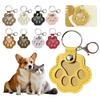 Pet Hair Keepsake Keychain Dog Cat Paw Shape Hair Storage Pendant Keychain