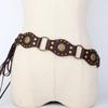 Simple Womens Pu Leather Belt With Alloy Buckle And Fringed Style For Everyday Wear