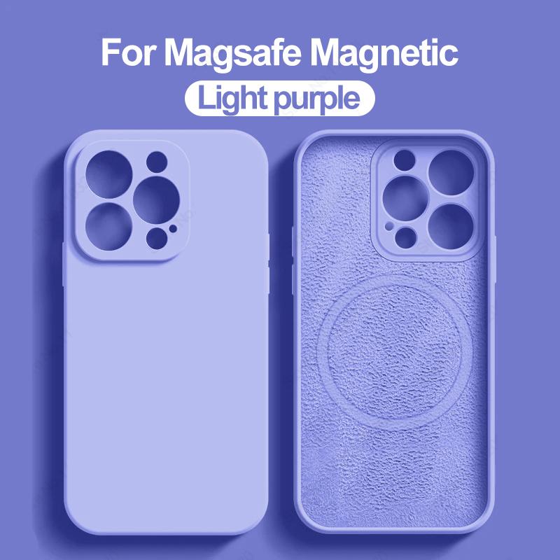 Для Magsafe Магнитный Чехол Для 16 15 14 13 12 11 Pro Max 16 Plus Жидкий Силикон Беспроводная Зарядка Чехол Аксессуары для Телефона