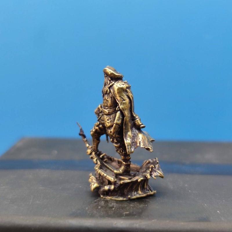1Pc Brass Pirate Monster Mini Figurine 1/64 Miniature Model Landscape Display Decor Tiny Figure Ornament for Home Collection