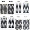 Effect Wispies Fluffy Full Volume Thick Eye Lash Extension False Eyelashes 25MM Lashes 4D Mink
