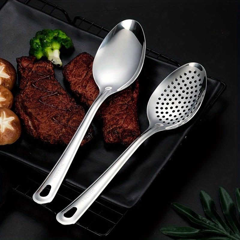 1 шт. Прочный, нержавеющий для кухни, дома, из нержавеющей стали, дуршлаг-ложка, ложка для лапши, шумовка, половник, дуршлаг для фритюра