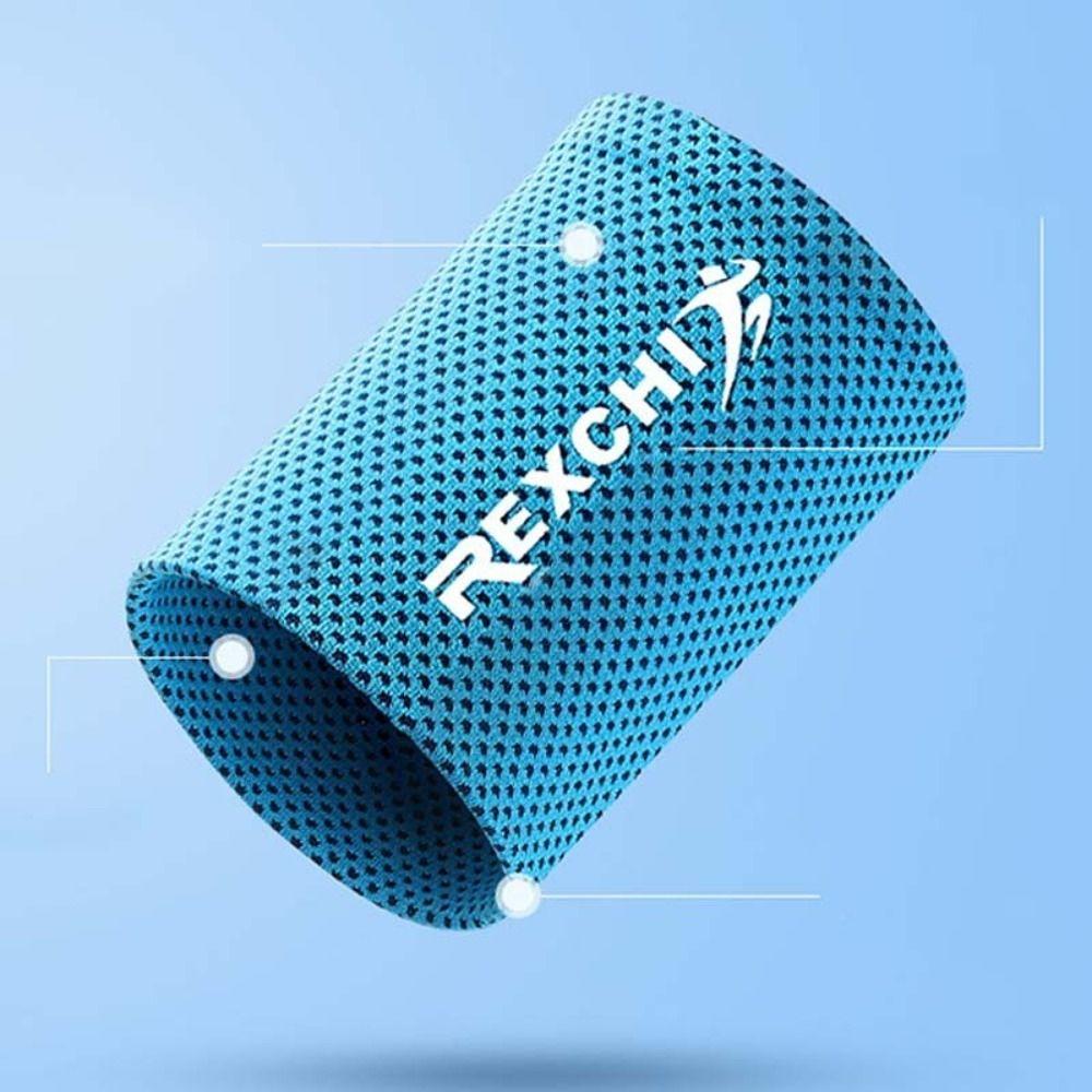 Ice Silk Polyester Ice Cooling Wristbands Elastic Wrist Sleeve New Sport Wristbands Running Gym