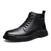 Genuine Leather Shoes Men Spring Autumn Early Winter Boots Fashion Brand Cow Leather Mens Ankle Boots Black Footwear Plus Size 45