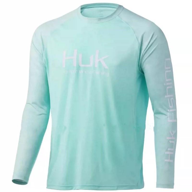 Mens UPF 50 Quick-Dry Fishing Shirt Lightweight Breathable Long Sleeve Summer Outdoor Angling Sports Cycling Jersey