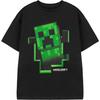 Футболка Minecraft для мальчиков Крипер внутри Черная с коротким рукавом Топ для геймера 7-8 лет
