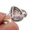 Ювелирное кольцо из чистого серебра 925 пробы с натуральным аметрином ручной работы, размер 8,5 J3i58