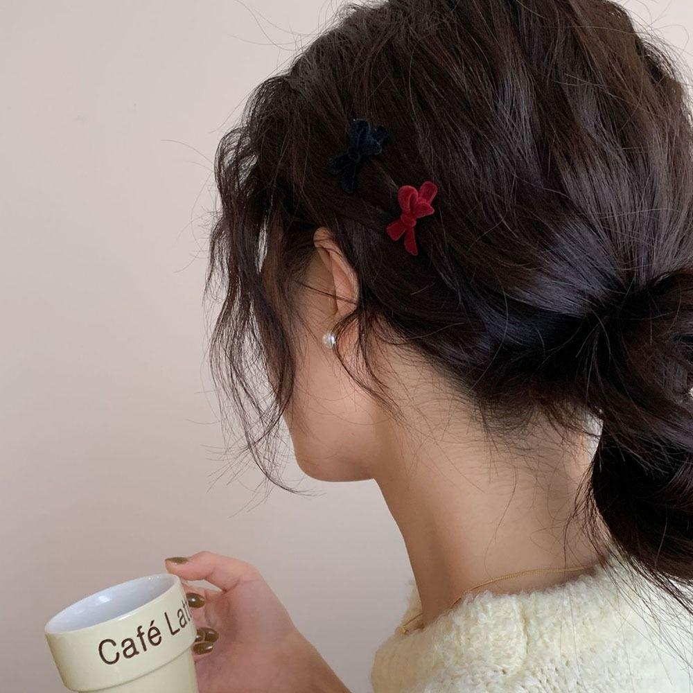 Женский бант Головной убор Бант Заколки для волос Инструменты для укладки волос Мини-заколки Бант Бархатная заколка