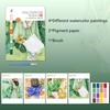 Портативный альбом для акварели 4 листа Книжка-раскраска с кистью Книга для гуаши Детская книга для рисования граффити Канцелярские товары