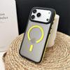 Ударопрочный Роскошный Матовый Магнитный Чехол для iPhone 17 Pro Max 17 Air 17 Pro Цветная Рамка Обложка для Беспроводной Зарядки Magsafe