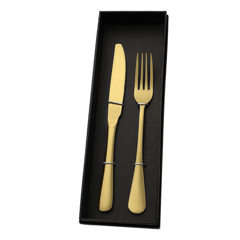 Посуда из нержавеющей стали, нож и вилка, подарочный набор, нож и вилка для стейка, посуда в стиле вестерн, подарок компании