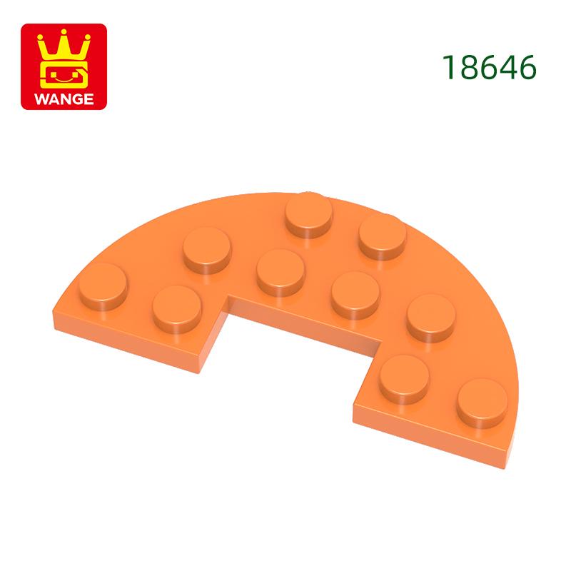 Нетоксичные 59 шт./лот 18646 Круглые половинки 3x6 с вырезом 1x2 Строительные блоки Moc Цветные аксессуары Совместимые с Brick DIY Запасные части
