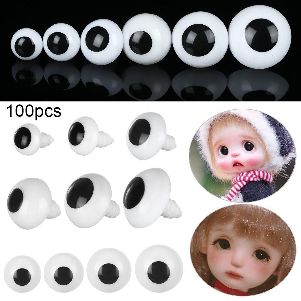 Plastic White&Black Stuffed Toys Parts Doll Eyes Craft Animal Puppet Accessories Safety Doll Eye