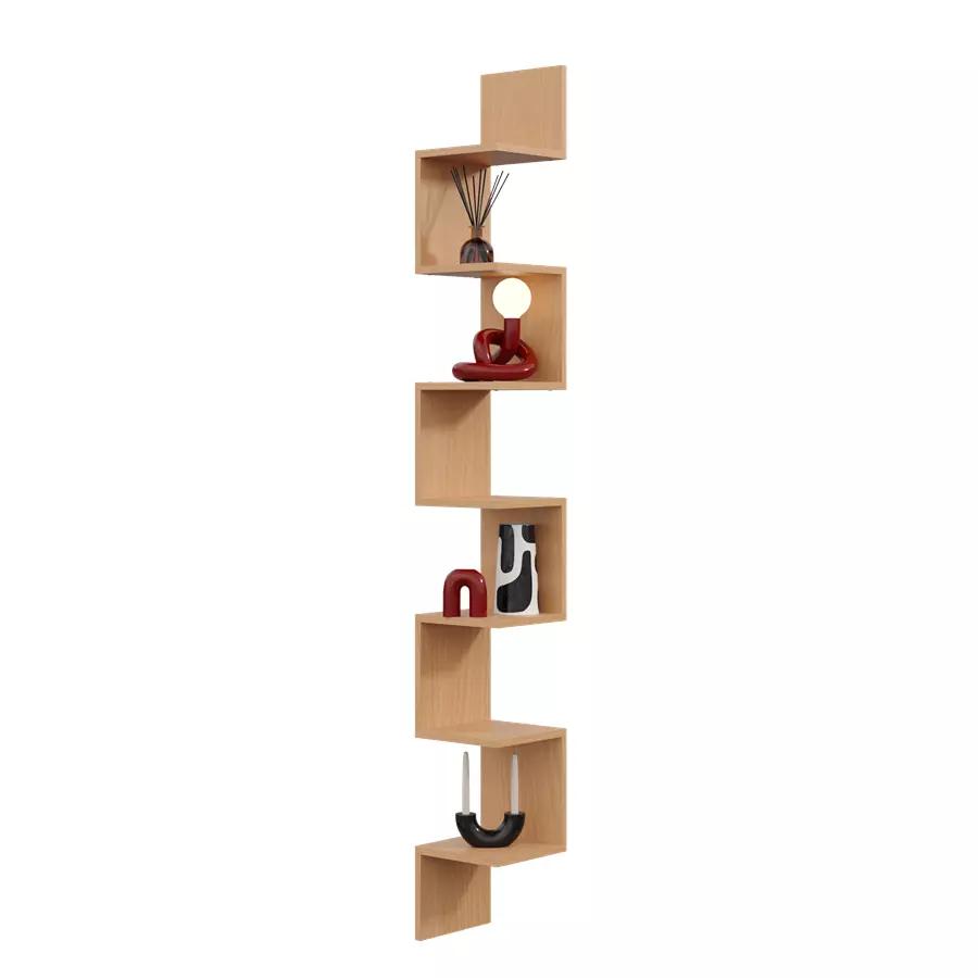 Modern Maxi Hanging Corner Shelf - 202cm white