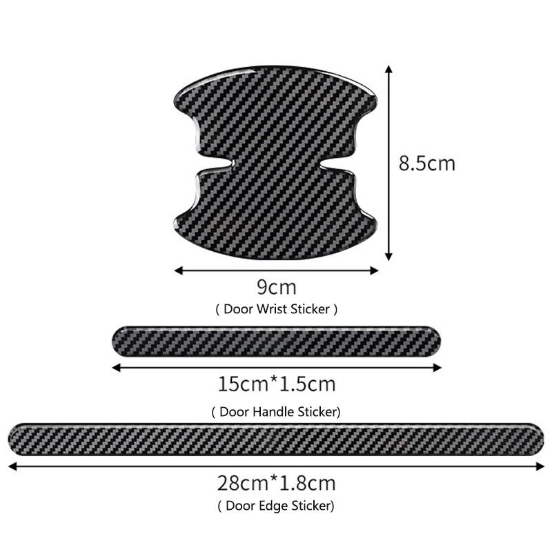 For Hyundai Tucson SANTAFE SONATA ACCENT Elantra 4/8Pcs Car Threshold Sticker with Door Handle Bowl Scratch Protective Stickers B32