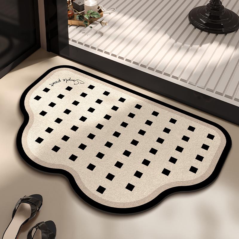 Коврик для пола в ванной, туалетный, впитывающий коврик для ног из диатомовой земли, противоскользящий и грязеотталкивающий, для входа в ванную