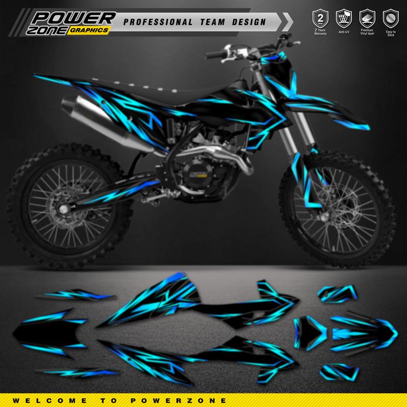 PowerZone Custom Team Для KTM SX SXF MX 2019-2022 EXC XCW Enduro 20-23 125-500cc Графика Фон Наклейки Комплект174